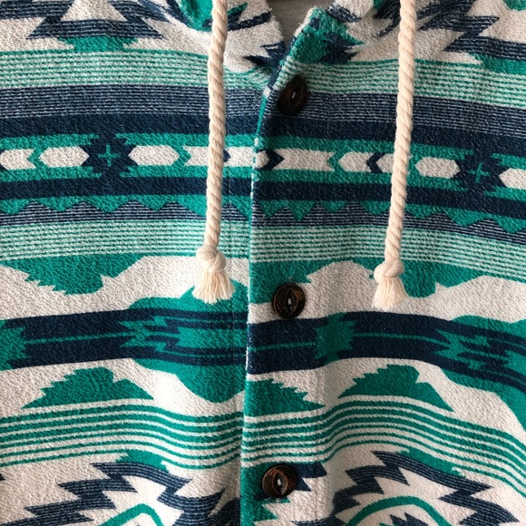 Quash Vintage Tribal Print Button Up Shirt Jacket - Picture 3 of 5